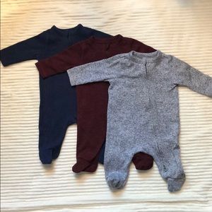 3 pcs - footed onesies